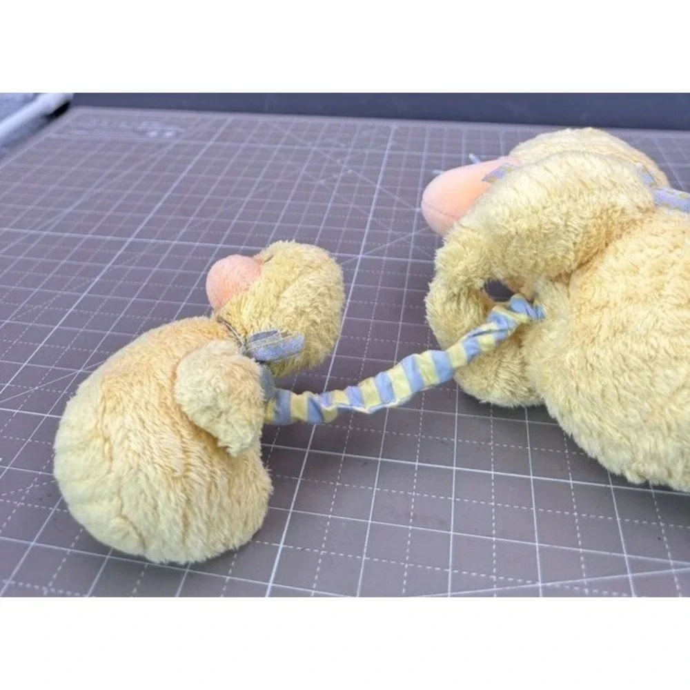 Vintage Carters Musical Duckie with Baby Duck Pull Plush Plays Brahms Lullaby